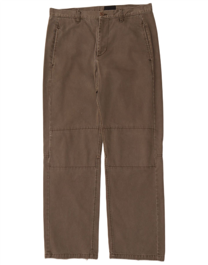 Calça chino reta masculina Calvin Klein W34 L33 cinza