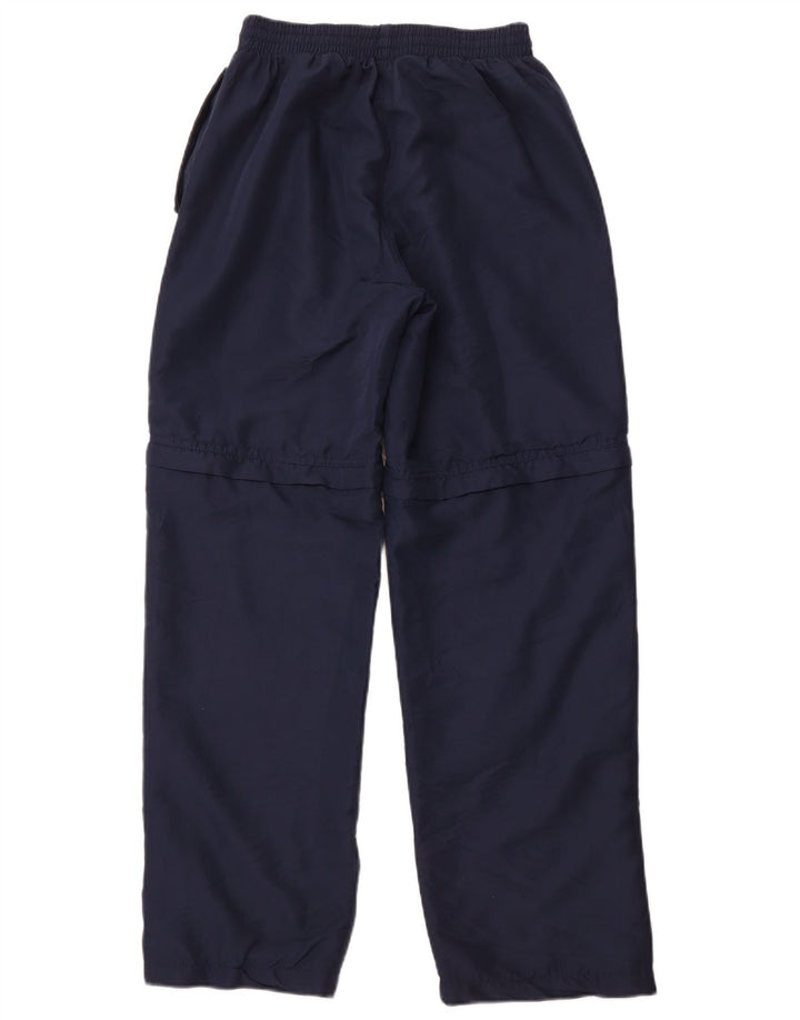 Calça de treino feminina ASICS UK 14 grande poliéster azul marinho