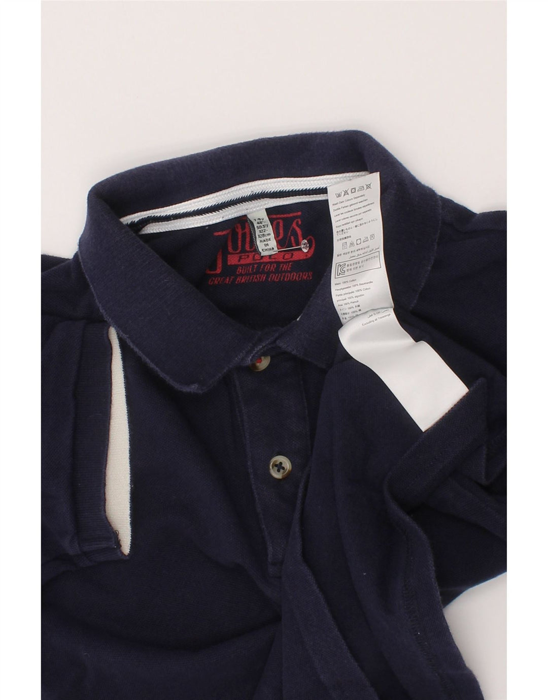 Polo Joules Menino 7-8 Anos Azul Marinho Algodão