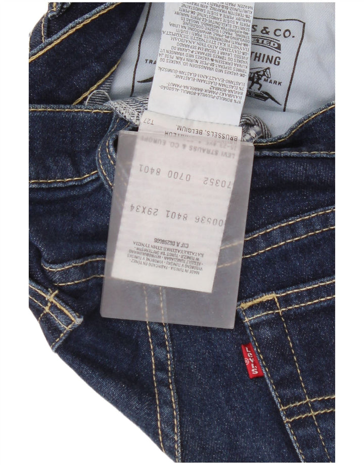 Jeans retos femininos Levi's W29 L28 algodão azul marinho