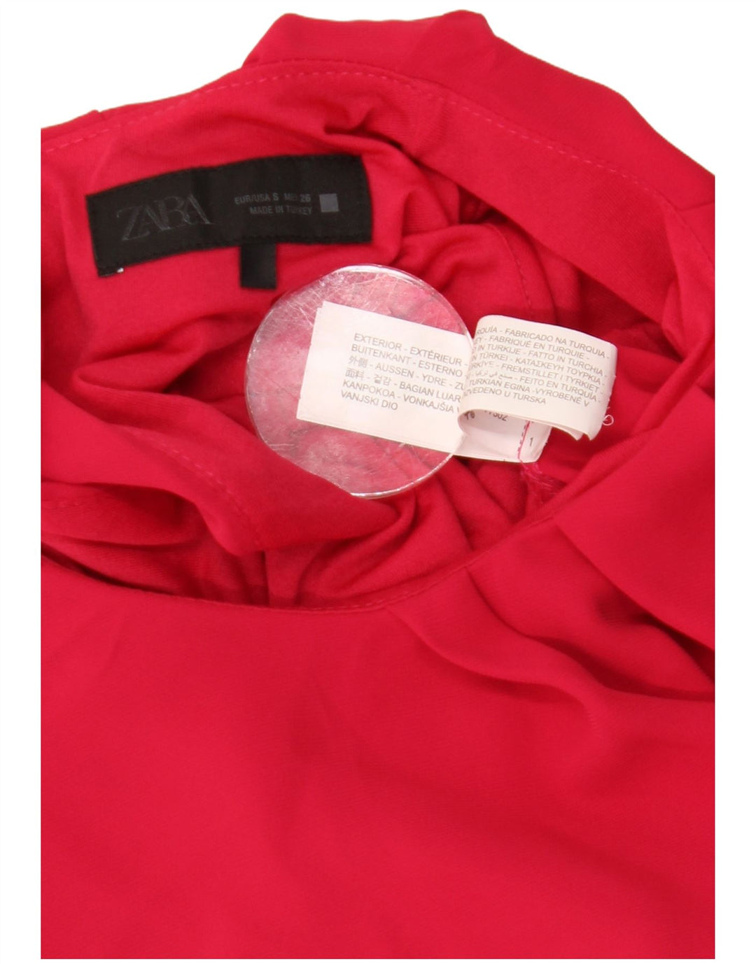 Macacão feminino Zara UK 10 pequeno poliéster rosa