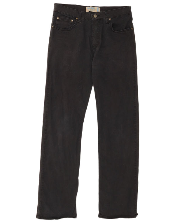 Wrangler Calça masculina reta casual W30 L32 algodão preto