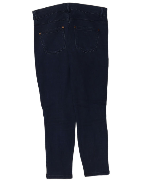 Oasis Capri Jeans Feminino Reino Unido 12 Médio W28 L22 Azul Marinho Algodão