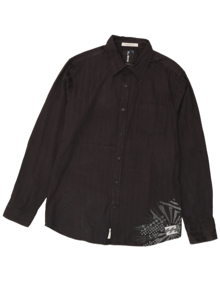 Camisa gráfica masculina Billabong XL poliéster listrado preto