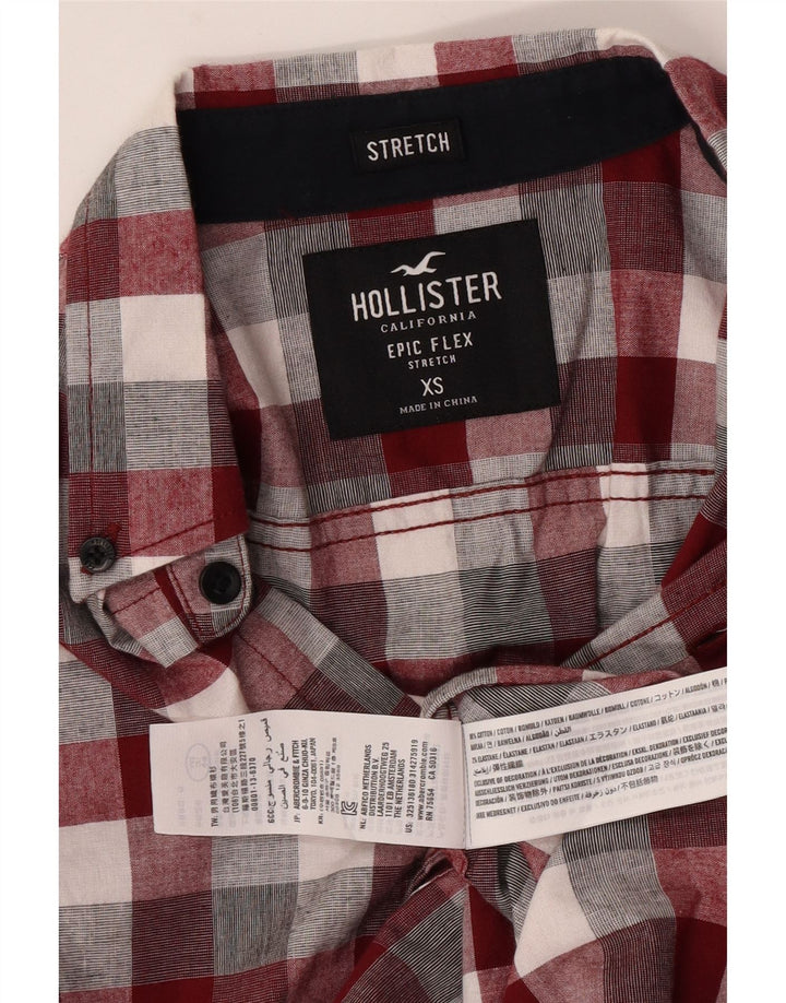 Camisa masculina Hollister XS de algodão xadrez multicolorido
