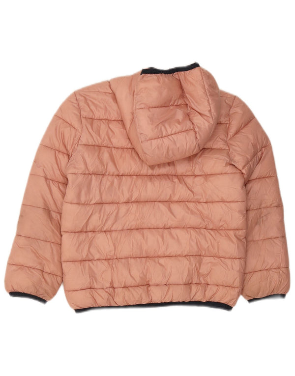 Jaqueta acolchoada com capuz feminina Champion 5-6 anos XS poliéster rosa