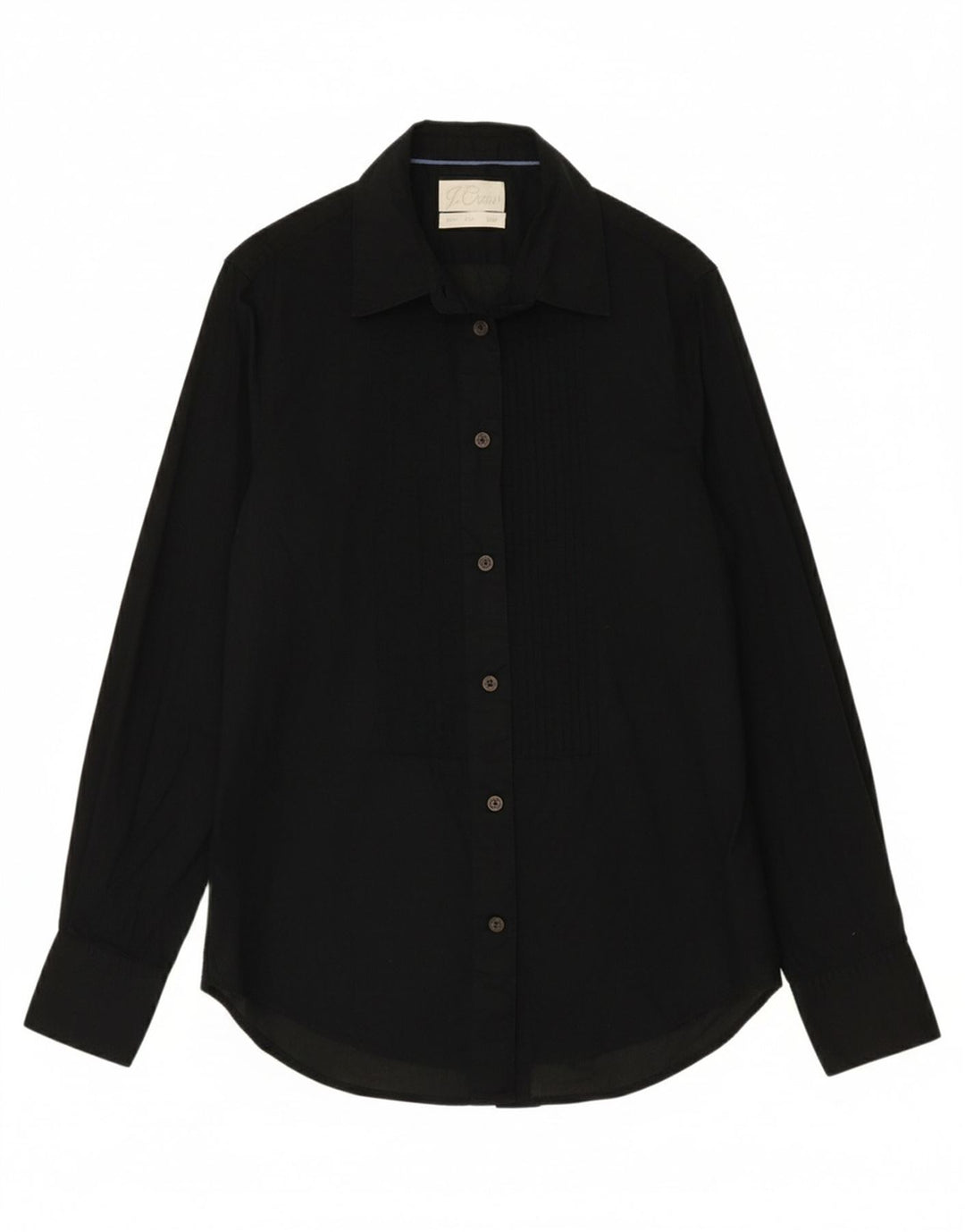 J. CREW Camisa feminina slim fit EUA 2 XS algodão preto
