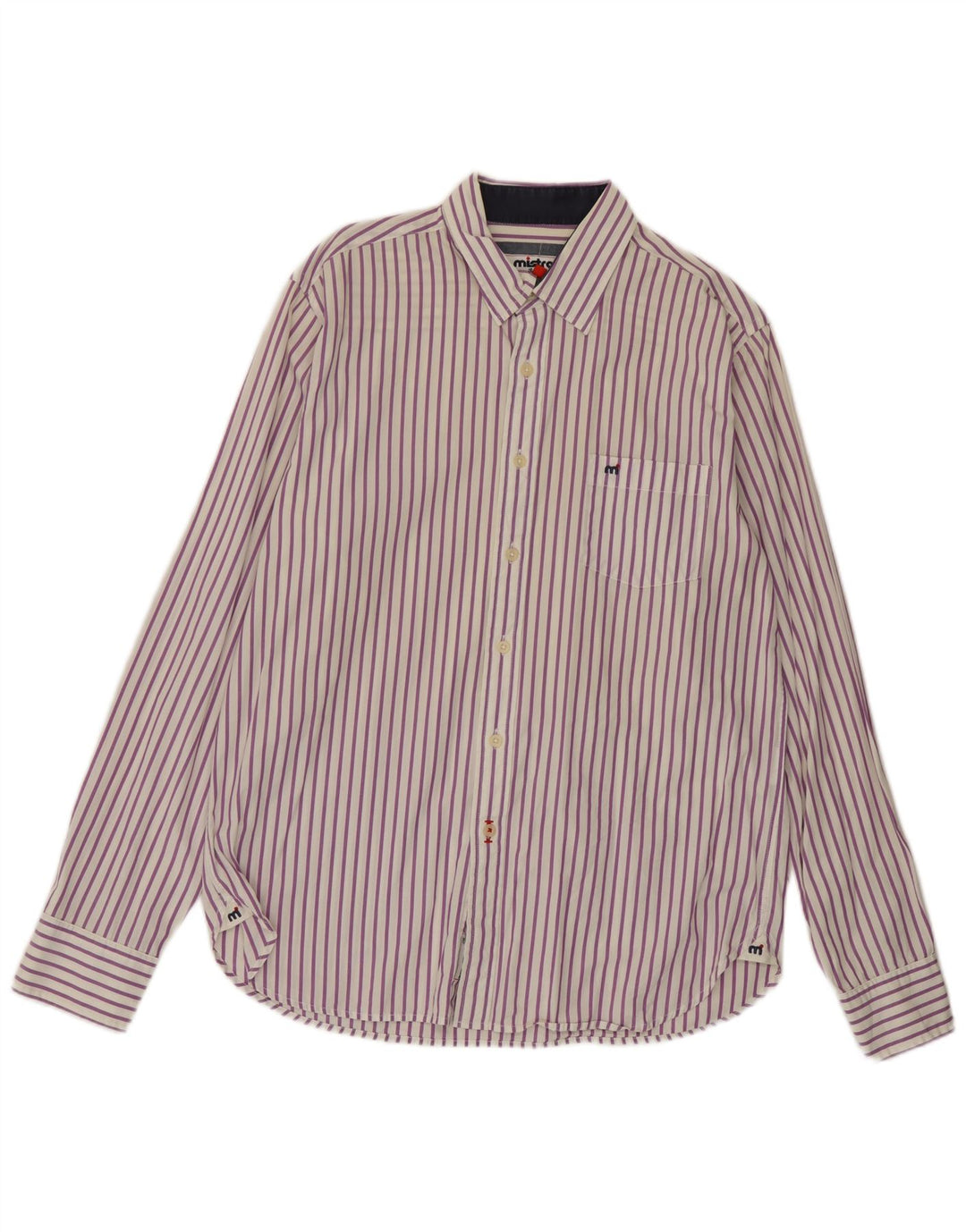 Camisa masculina Mistral listrada branca média