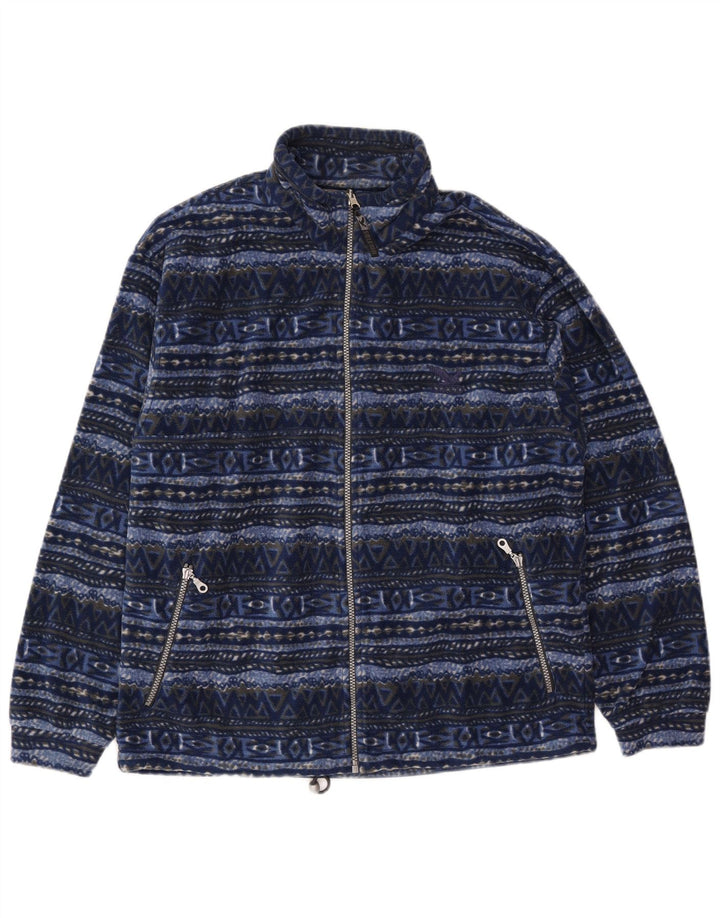 Jaqueta masculina Polarlite Fleece SALEWA Reino Unido 40 grande azul marinho geométrico