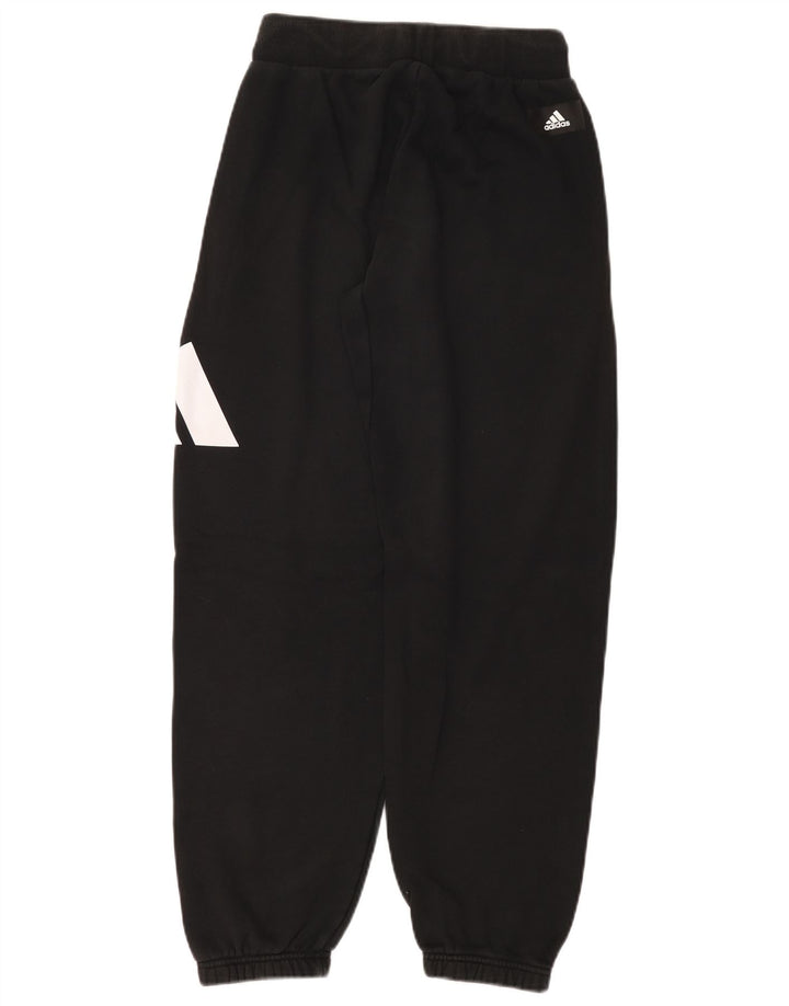 ADIDAS Womens Graphic Tracksuit Calças Joggers Reino Unido 10 Pequeno Algodão Preto