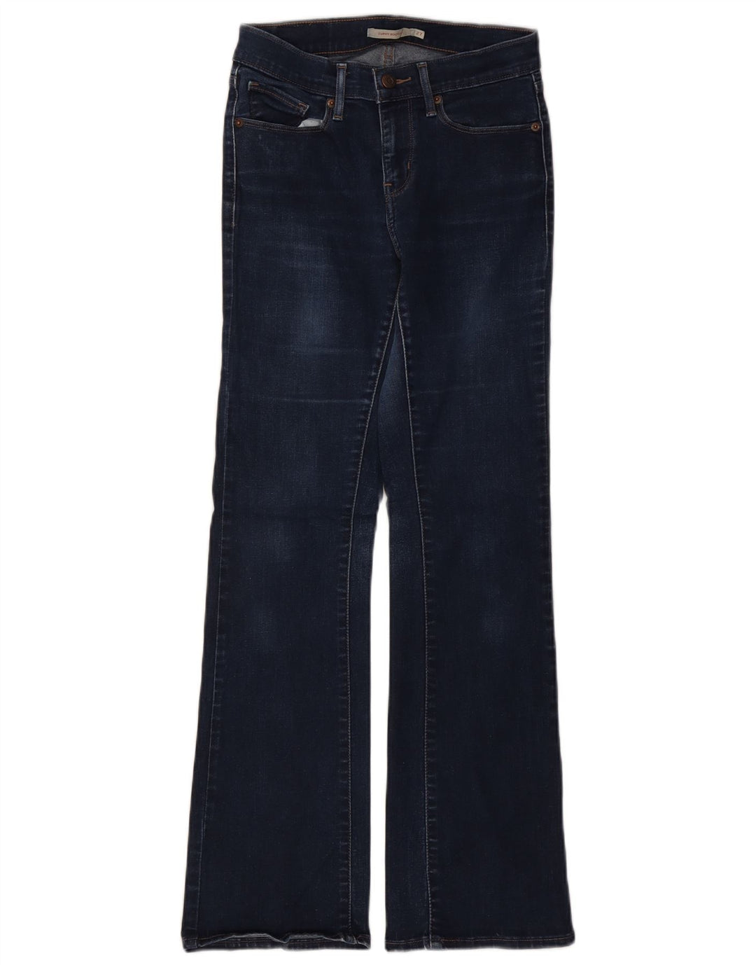 Calça Jeans Curvy Bootcut Feminina Levi's W27 L32 Azul Marinho Algodão