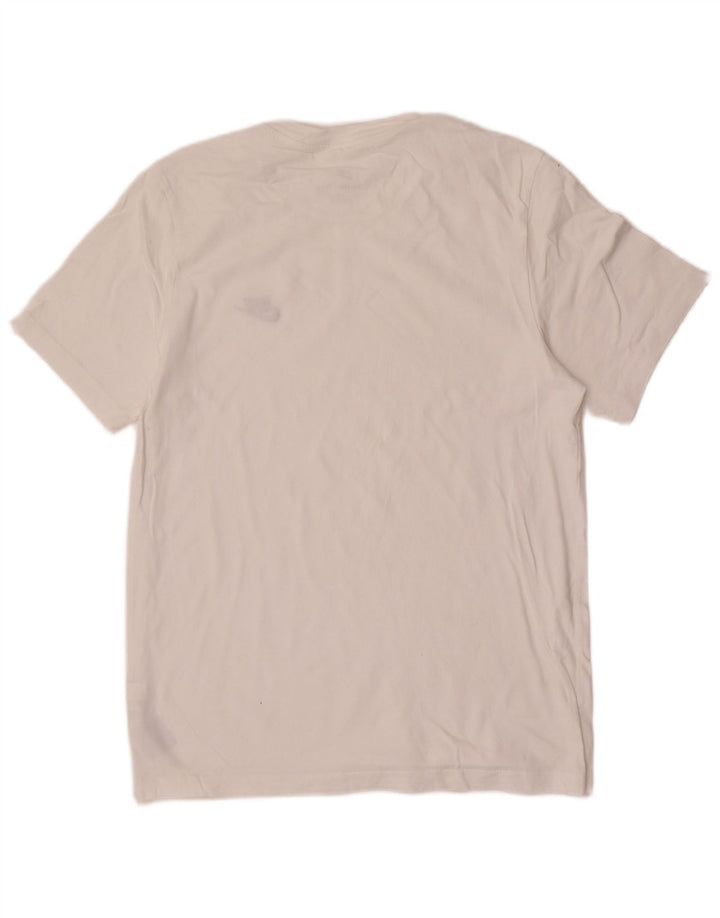 Nike Mens Camiseta Top Pequeno Algodão Branco
