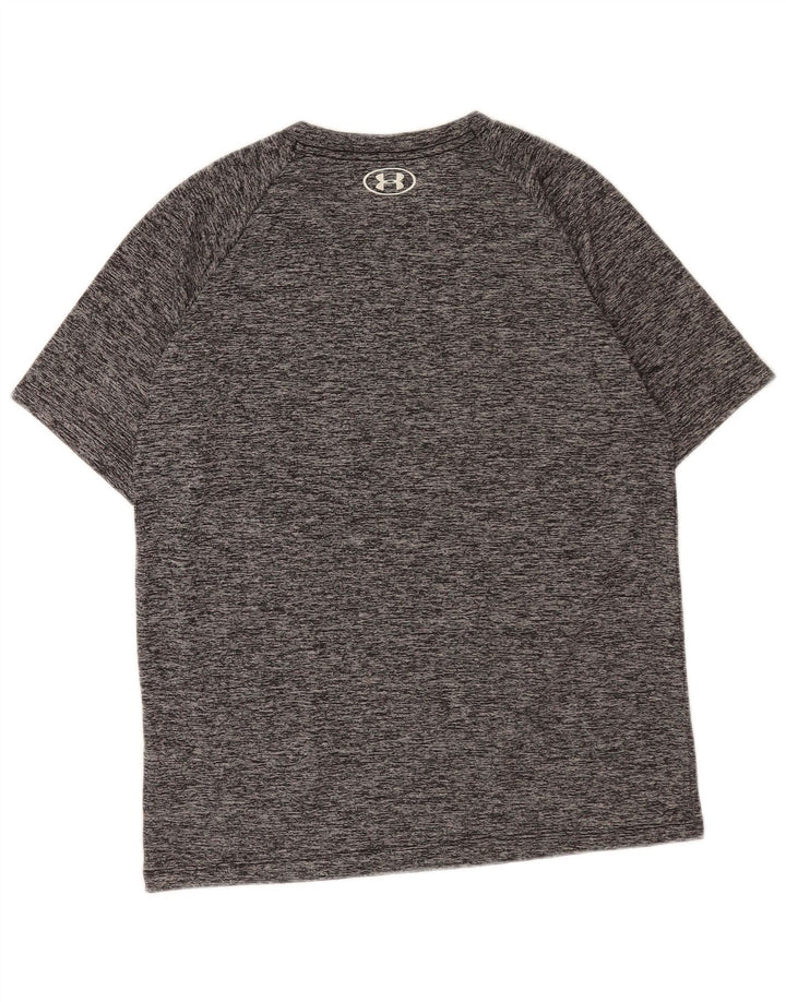 Camiseta masculina Under Armour pequena poliéster manchado cinza