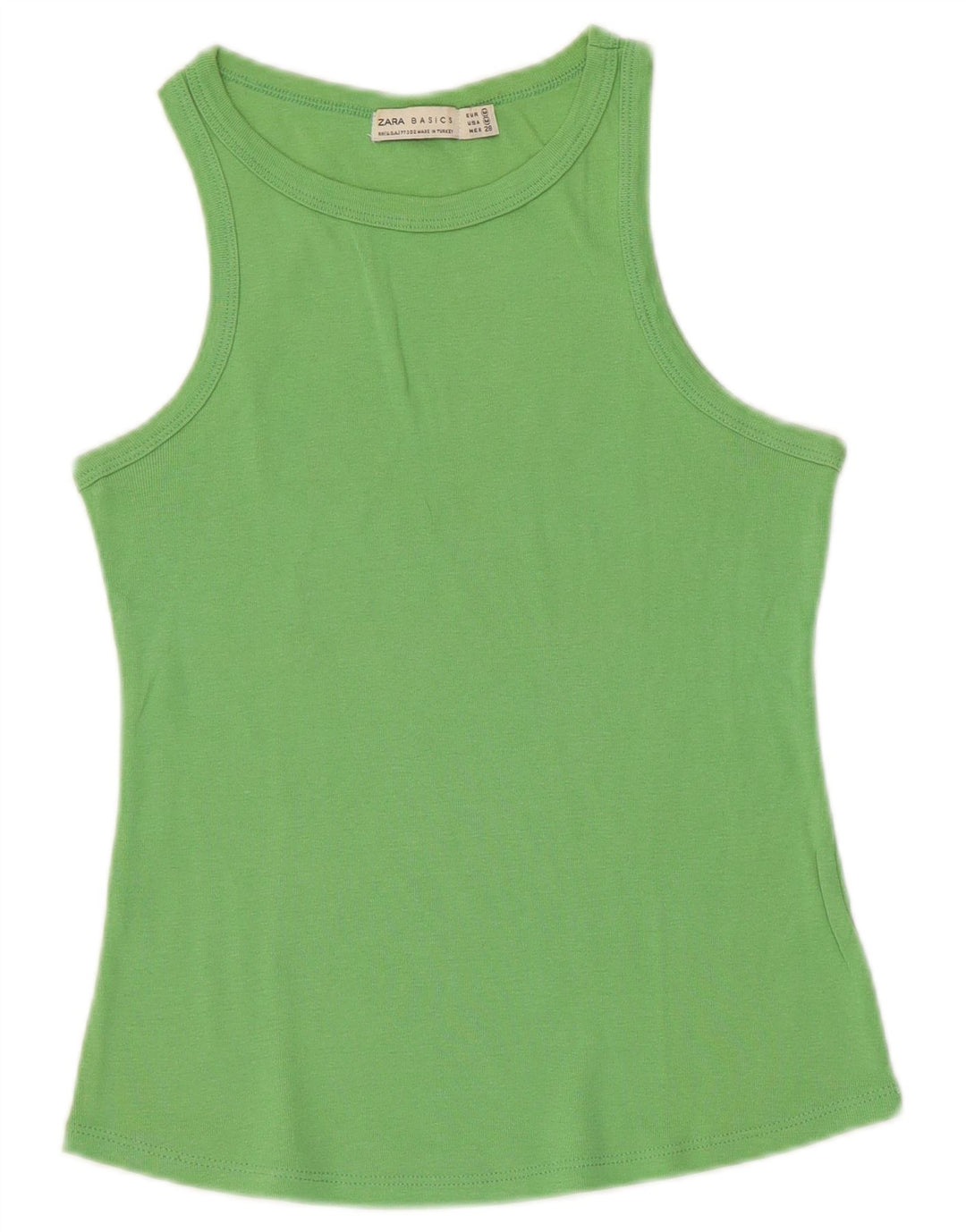 Top colete feminino ZARA UK 12 verde médio