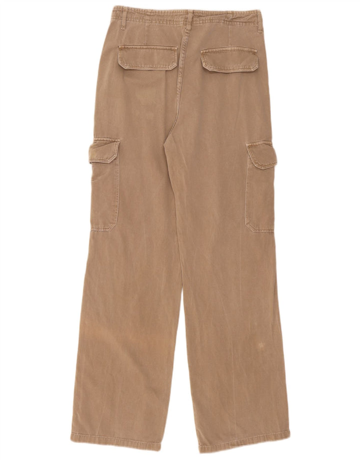 Calça cargo reta feminina Zara EU 40 médio W30 L31 bege