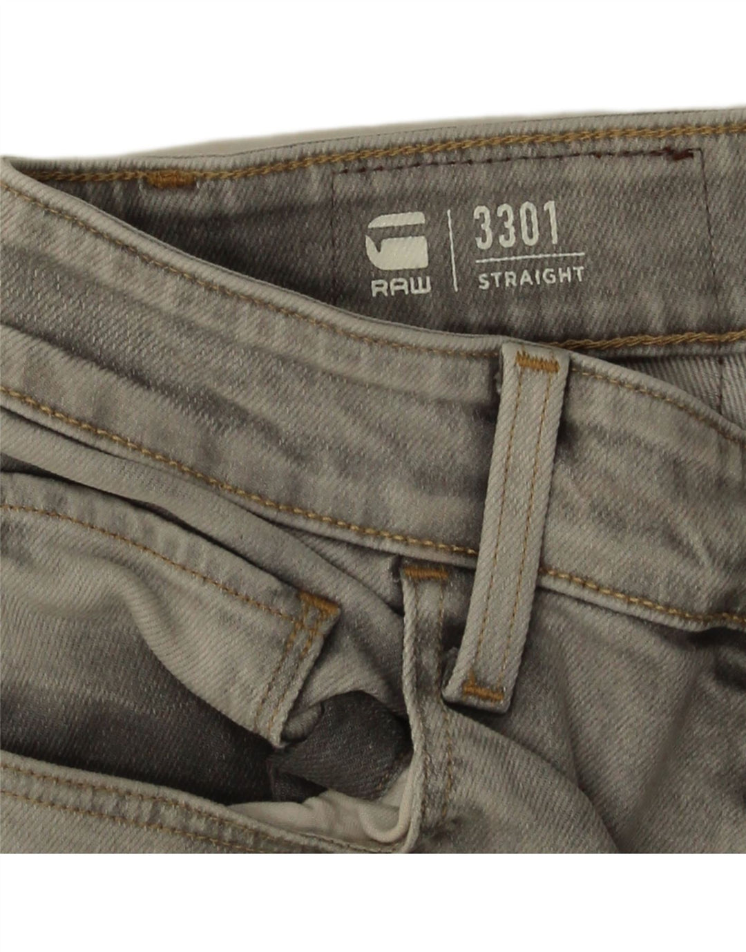 Shorts jeans masculino G-Star 3301 W32 cinza médio