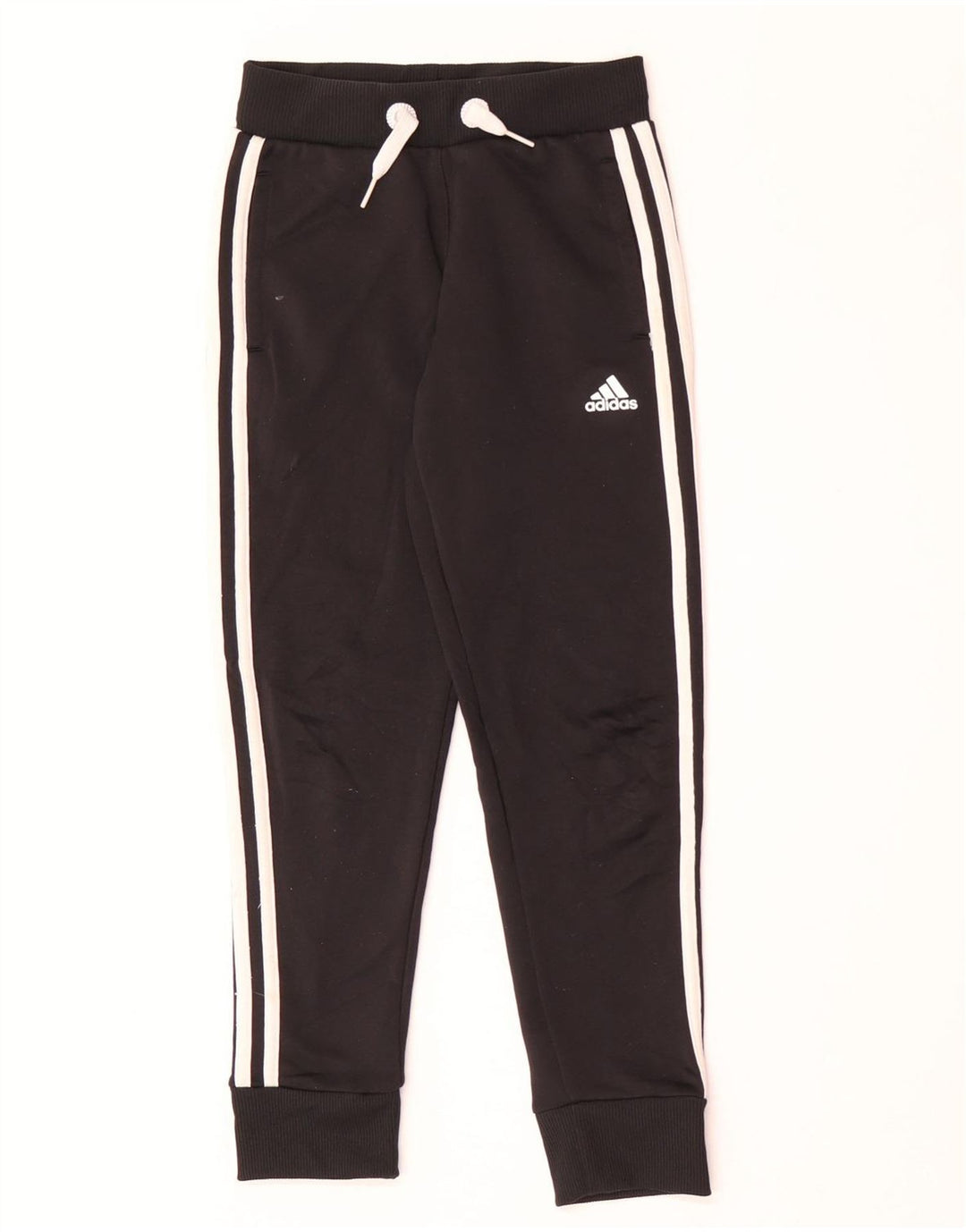 Adidas meninos calças de treino joggers 7-8 anos preto poliéster