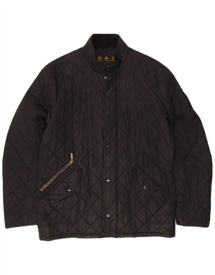 Jaqueta acolchoada masculina Barbour UK 40 grande preta