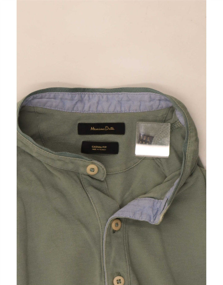 Camisa polo masculina Massimo Dutti casual fit verde médio