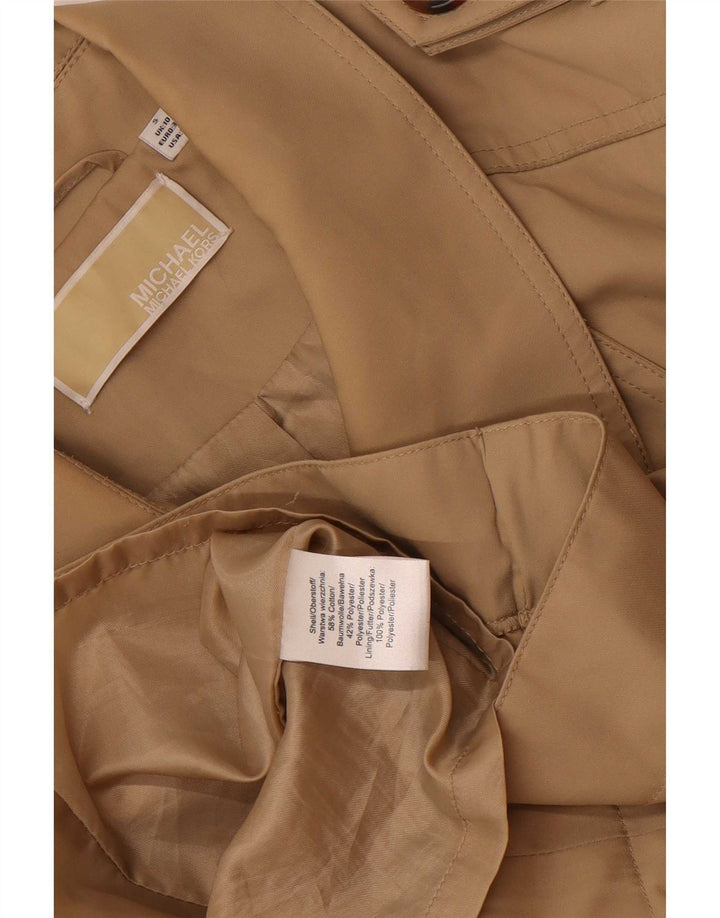 Trench Coat feminino Michael Kors Reino Unido 10 pequeno algodão bege