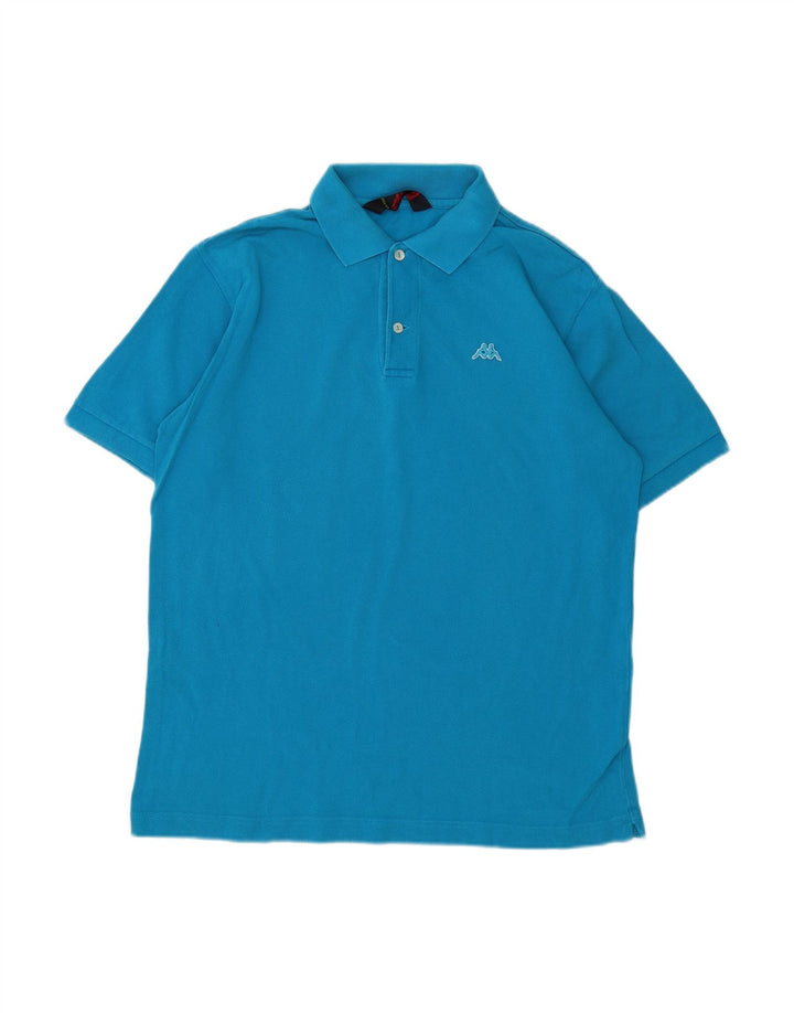 Camisa polo masculina KAPPA algodão azul médio