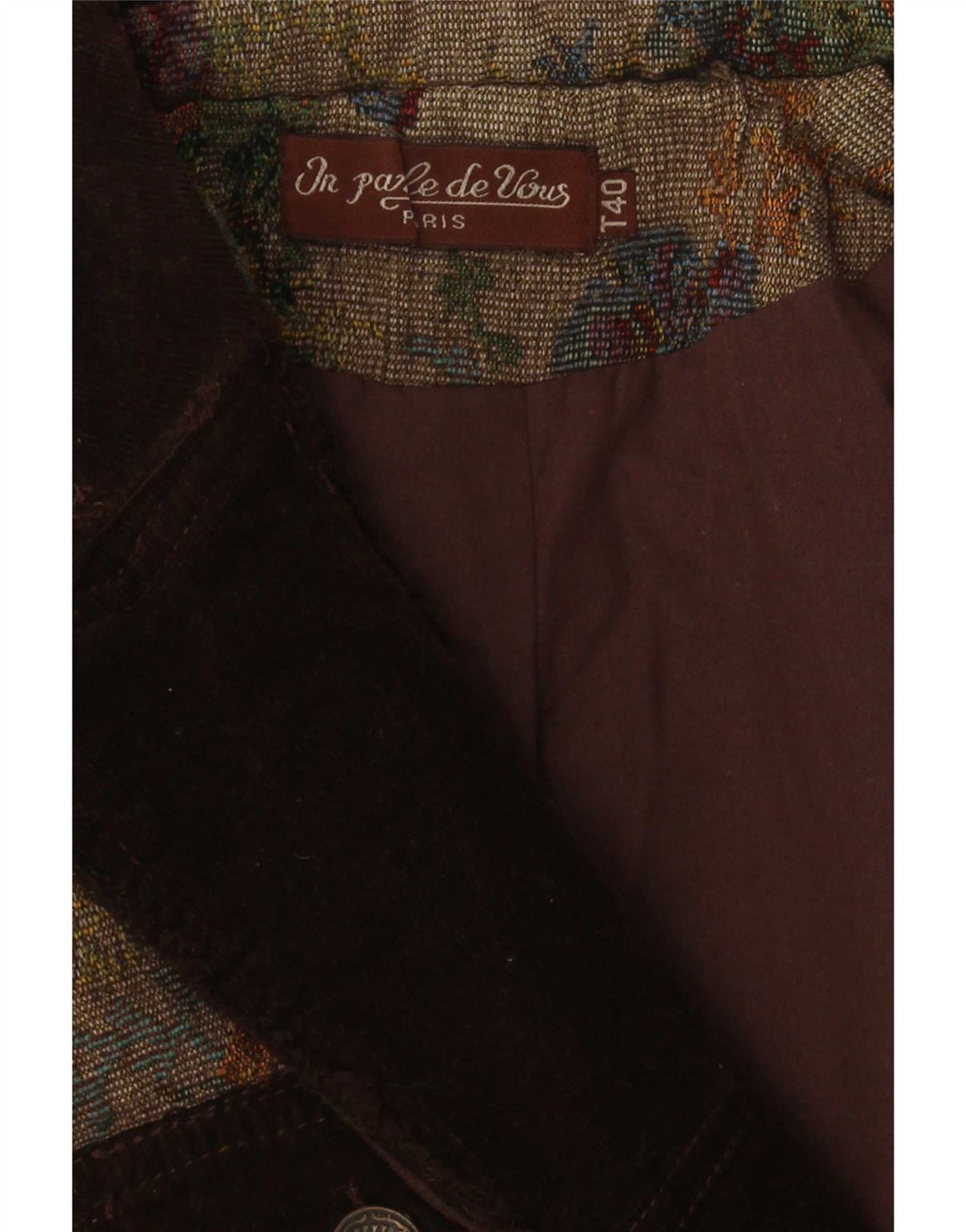 Blazer feminino vintage com 3 botões IT 40 pequeno floral multicolorido