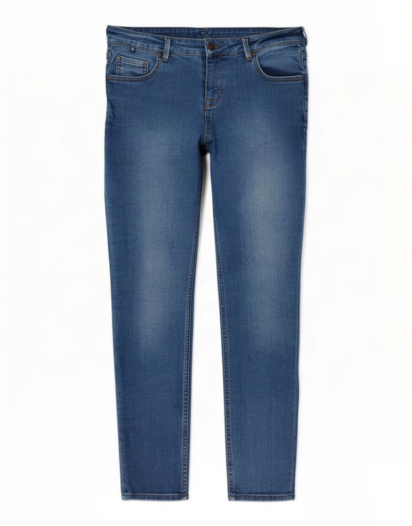 Crew Clothing Womens Slim Jeans UK 14 Grande W34 L28 Azul Algodão