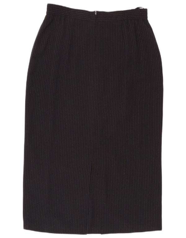 SAMOON Saia lápis feminina de cintura alta Reino Unido 18 XL W34 risca de giz azul marinho