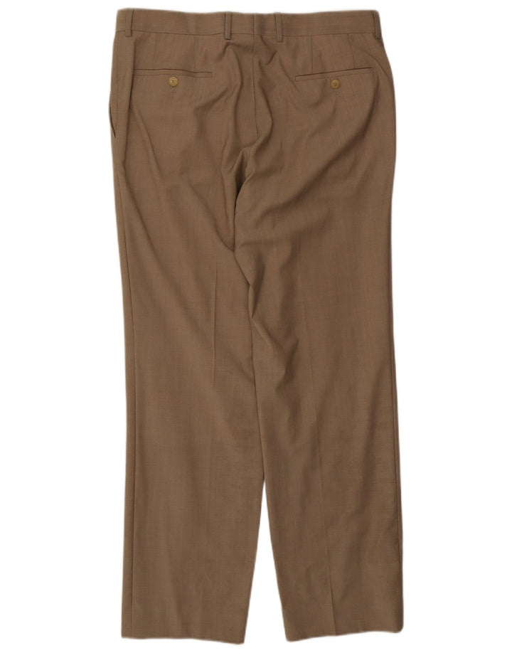 Calça de terno reto masculino Hugo Boss W36 L31 marrom