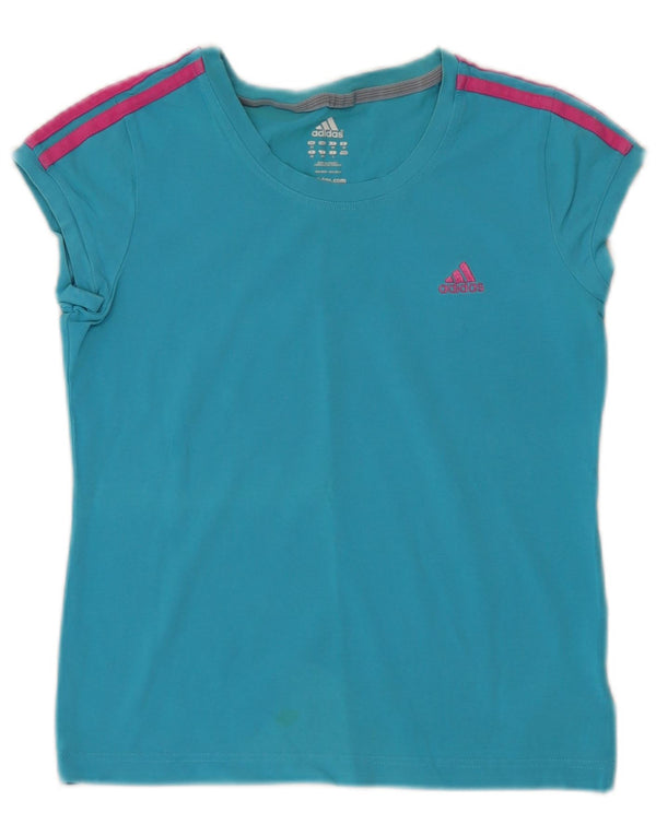 Camiseta Feminina Adidas Top UK 12 Algodão Azul Médio