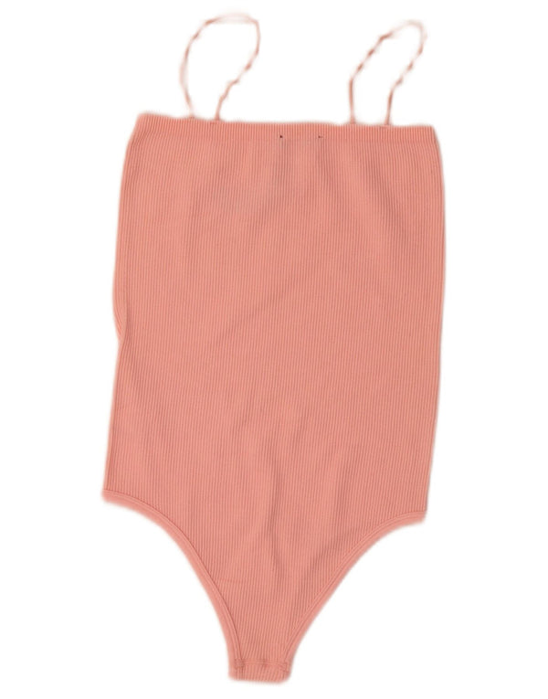 Macacão feminino sem mangas Zara UK 4 XS rosa nylon
