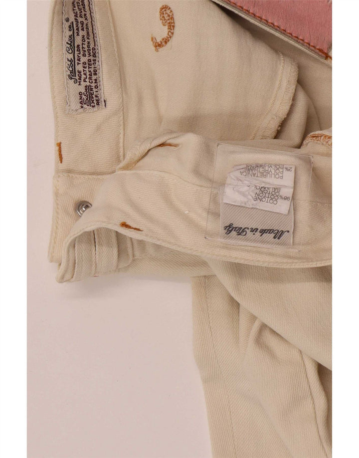 Jacob Cohen Jeans Slim Feminino W28 L30 Algodão Bege