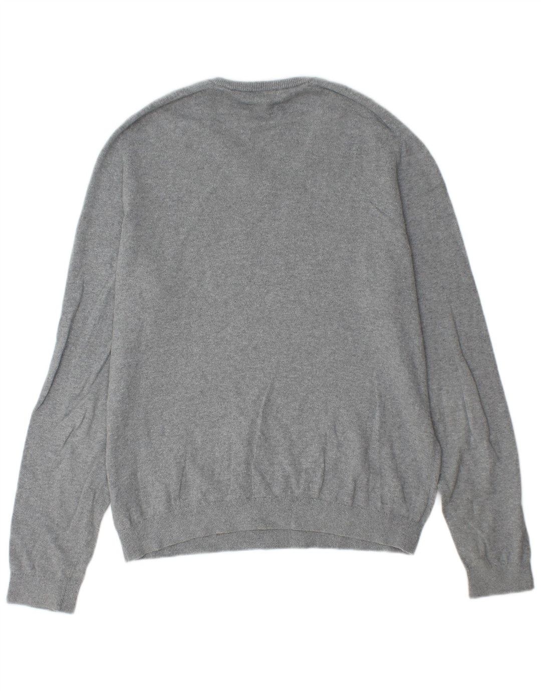 Suéter masculino Gap com decote em V grande algodão cinza