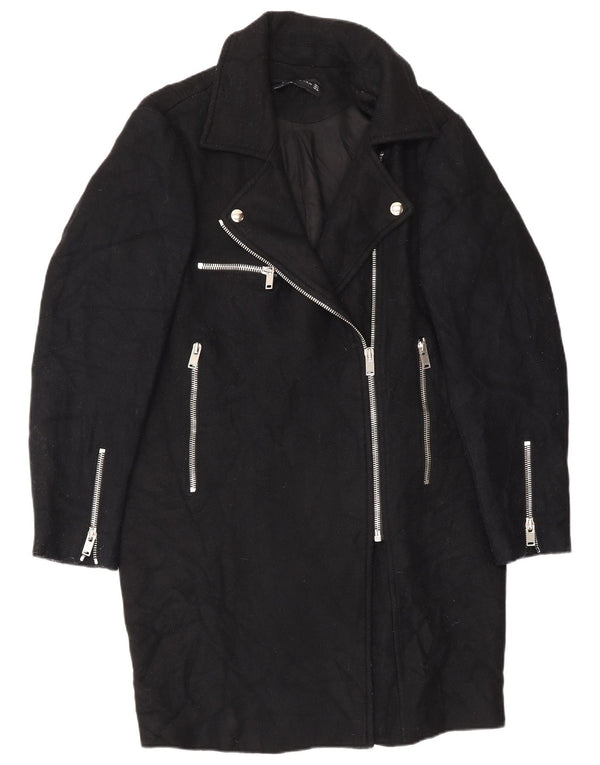 Sobretudo feminino Zara UK 14 lã preta média