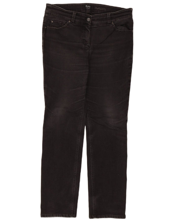 Roxy Jeans Slim Feminino UK 18 XL W32 L30 Algodão Preto