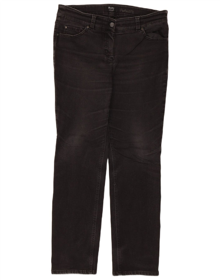 Roxy Jeans Slim Feminino UK 18 XL W32 L30 Algodão Preto