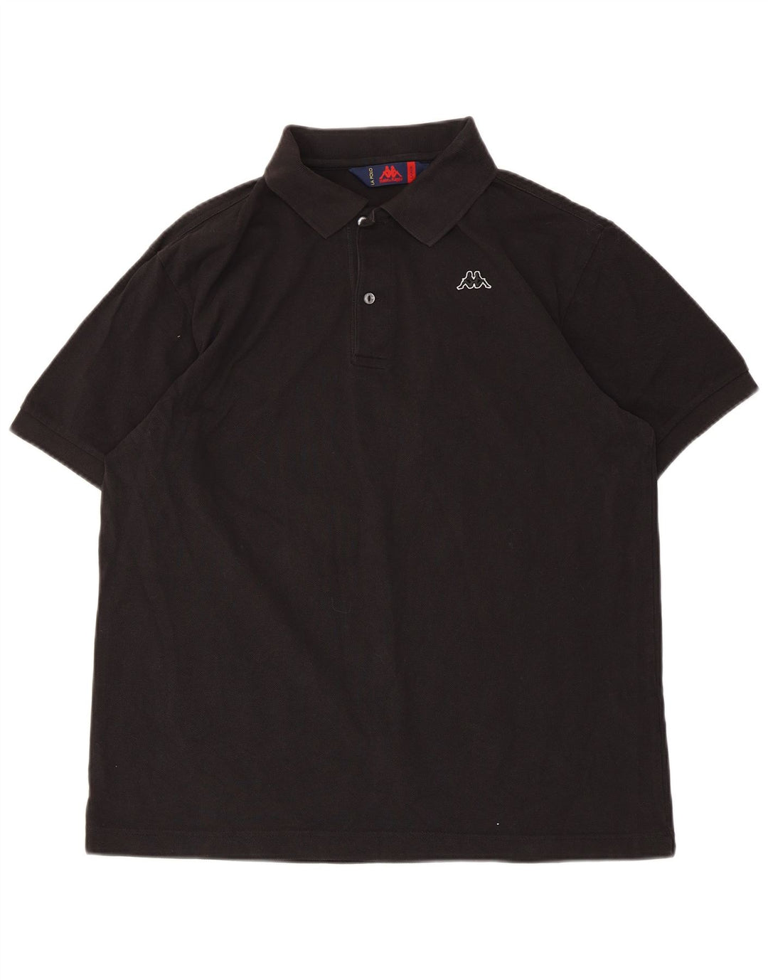 Camisa polo masculina Kappa grande algodão preto