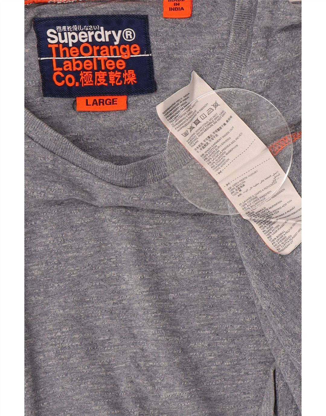 Camiseta masculina Superdry grande algodão cinza