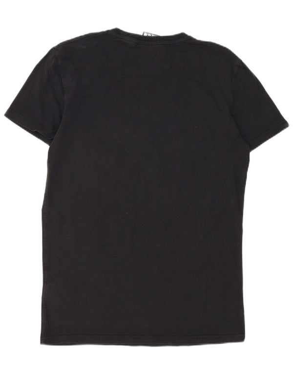Camiseta gráfica masculina Superdry Top médio algodão preto