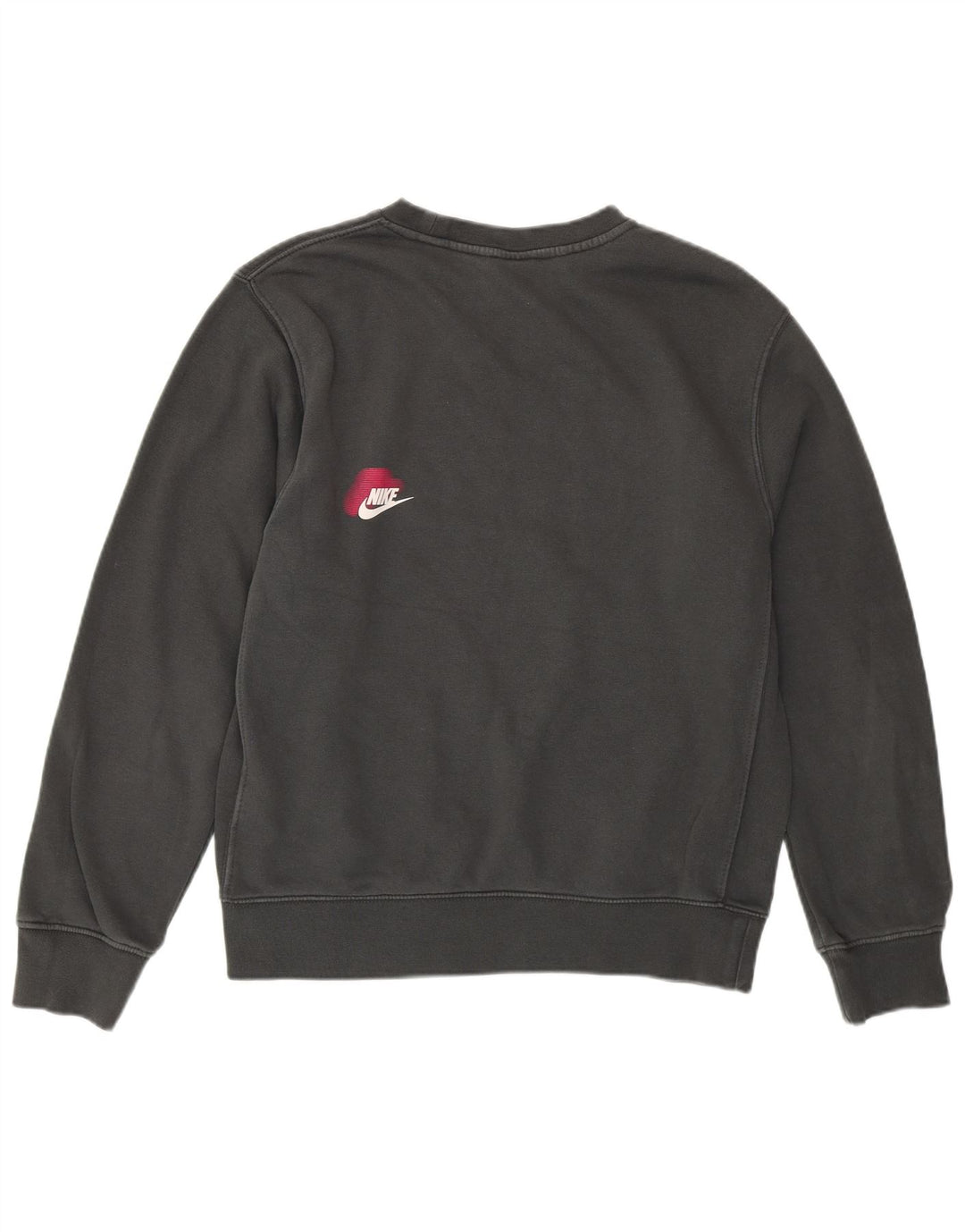 NIKE Mens Graphic Moletom Jumper Pequeno Algodão Cinza