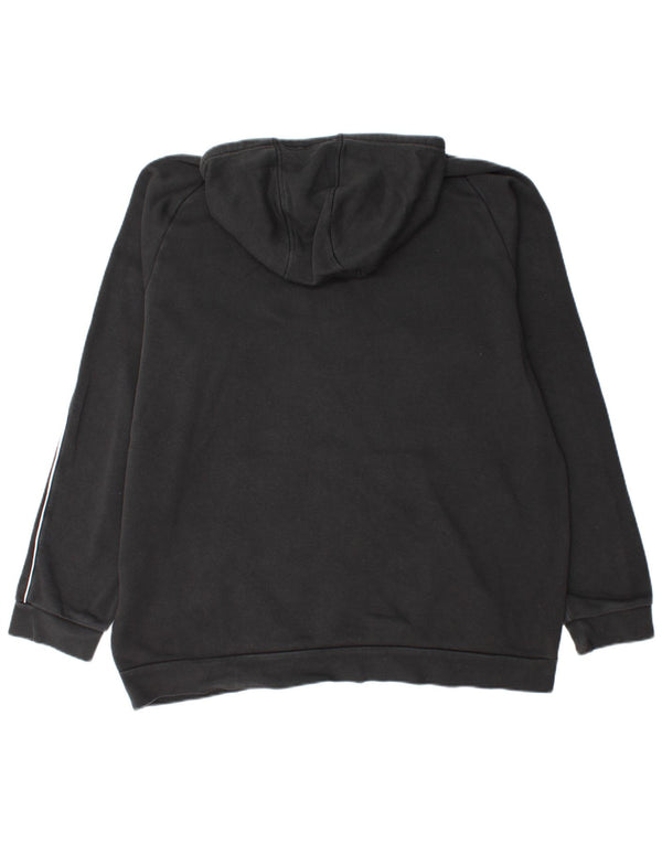 ADIDAS Mens Hoodie Jumper 2XL Algodão Preto