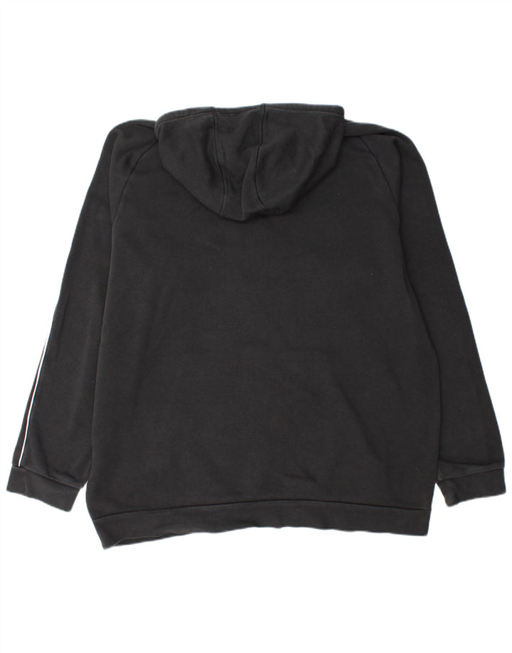 ADIDAS Mens Hoodie Jumper 2XL Algodão Preto