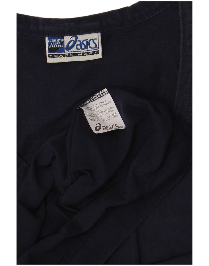 Asics Masculino Colete Top XL Azul Marinho Algodão
