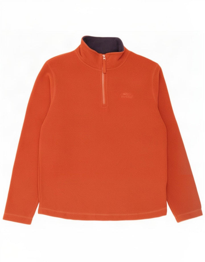 Weird Fish Masculino Zip Neck Fleece Jumper Grande Poliéster Marrom