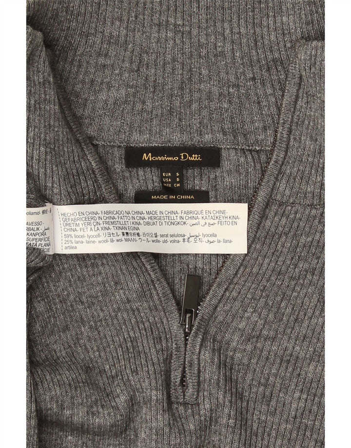Vestido jumper feminino Massimo Dutti Reino Unido 8 pequeno cinza Lyocell