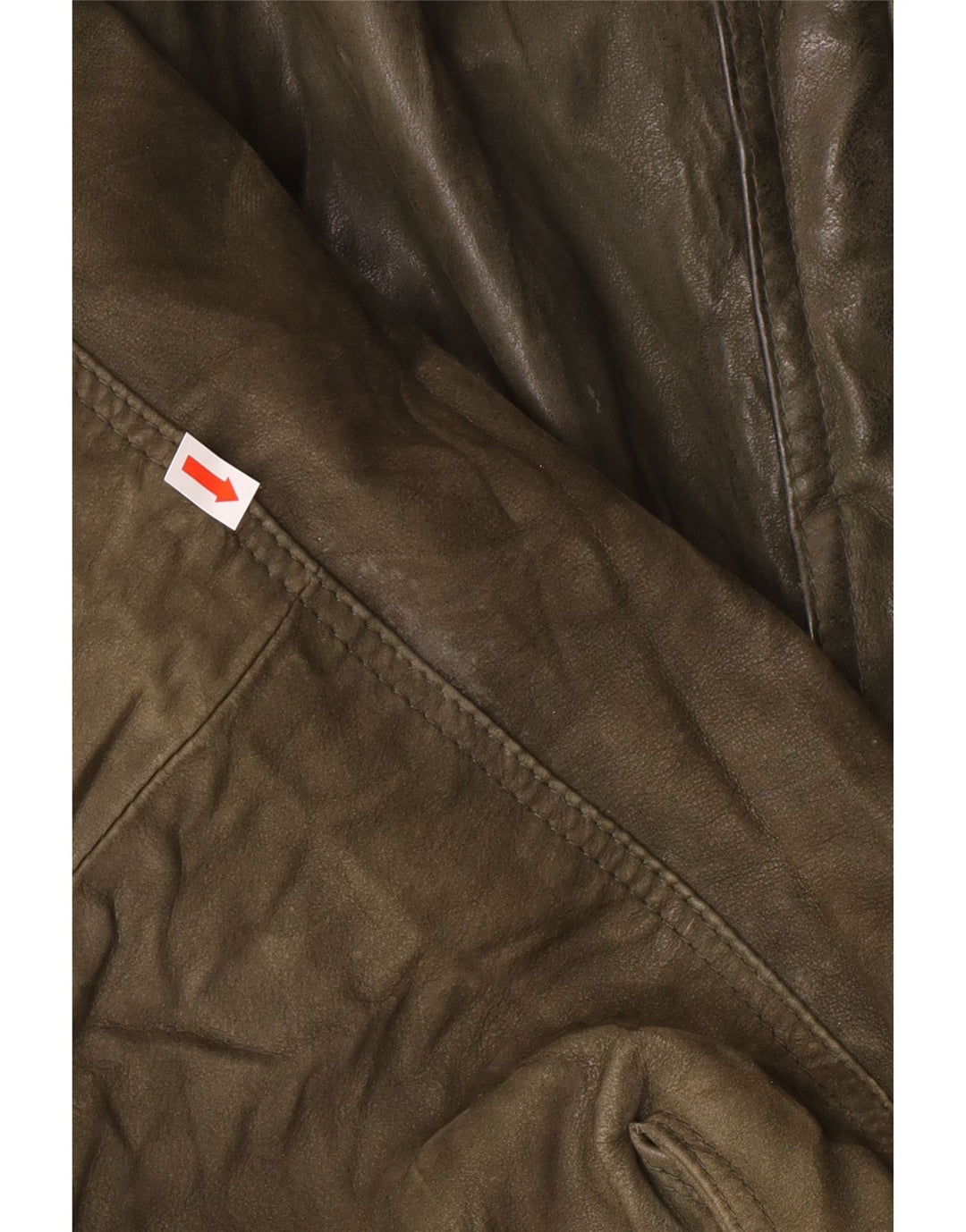 Jaqueta de couro masculina vintage IT 52 XL couro cáqui