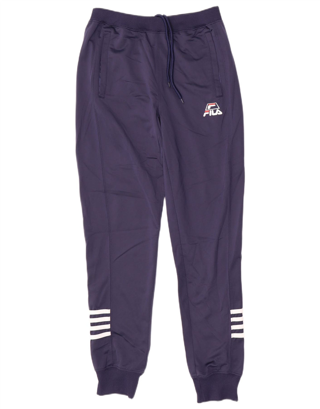 Calça de treino feminina FILA Joggers UK 10 pequeno azul marinho