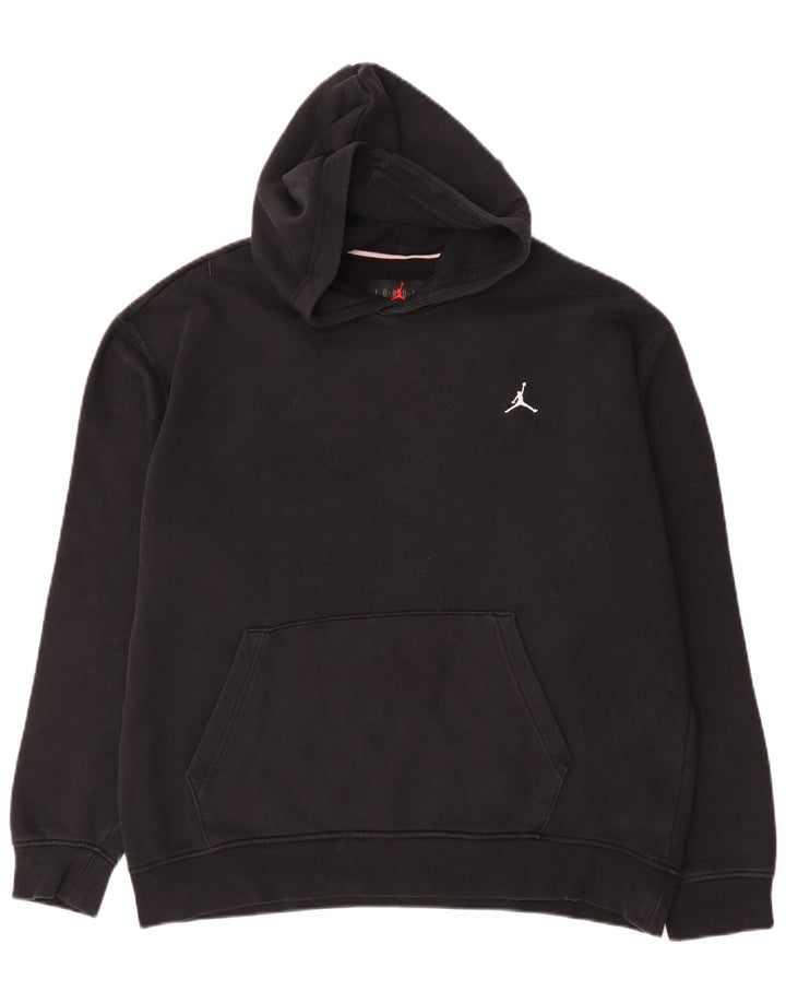 Jordan moletom com capuz masculino grande algodão preto