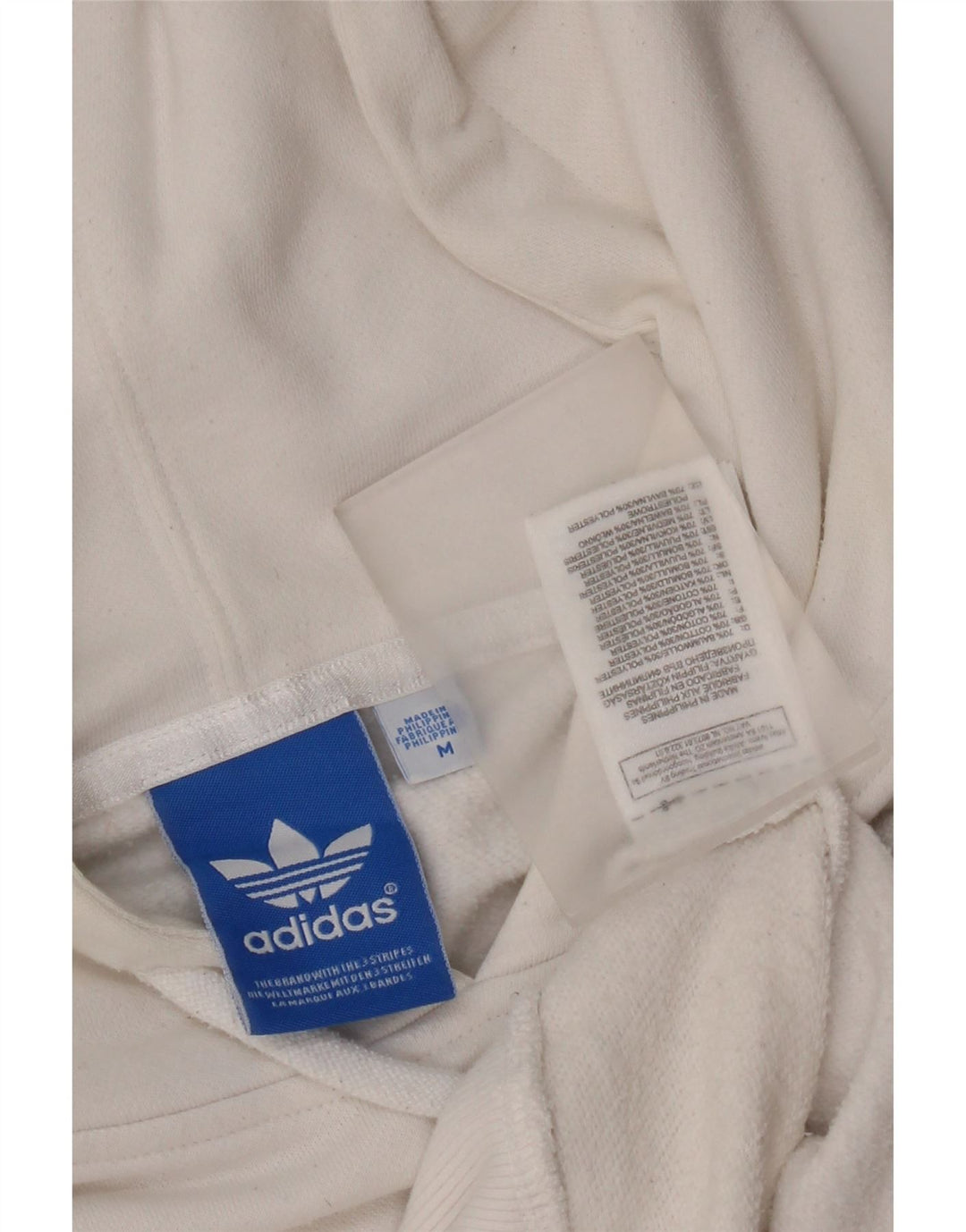 Adidas masculino gráfico moletom com capuz médio algodão branco