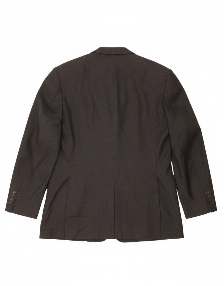 Jaqueta Blazer Masculina Polo Ralph Lauren com Trespassado Duplo Reino Unido 40 Grande Cinza Xadrez